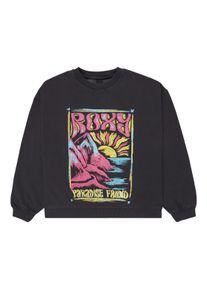 Sweatshirt Roxy "Lineup Brushed", M&auml;dchen, Gr. 14(155-164cm), grau (anthrazit), Obermaterial: 55% Walkfrottier, 25% Walkfrottier, 20% Microfaser;, Sweatshirts Sweatshirt