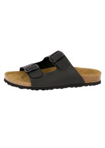 Pantolette Lico "Pantolette Bioline Metal", Herren, Gr. 43, schwarz, Synthetik, Schuhe Pantolette