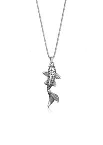 Kette mit Anh&auml;nger Kuzzoi "Halskette Fisch Maritim Modern Basic 925 silber" Gr. 50, silber, Halsketten, Herren, ohne Stein, Silber 925 (Sterlingsilber), Kette mit Anh&auml;nger