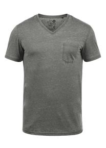 !Solid V-Shirt SOLID "V-Shirt SDTheon", Herren, Gr. M, grau (mid grau), Obermaterial: 50% Baumwolle CO. 50% Polyester PES., Shirts V-Shirt