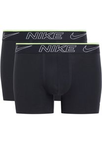 Boxershorts NIKE UNDERWEAR "Nike Trunk 2PK", Herren, Gr. M (48), 2 Stk., schwarz (schwarz, schwarz), Obermaterial: 95% Baumwolle, 5% Elasthan, unifarben, Unterhosen Boxershorts