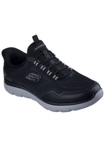 Slip-On Sneaker Skechers "SUMMITS", Herren, Gr. 46, schwarz (schwarz, grau), Textil, Schuhe Slip-On Sneaker, Freizeitschuh, Schn&uuml;rschuh mit Memory Foam