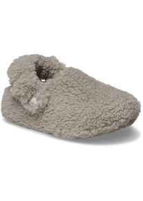 Hausschuh Crocs "Toddler Classic Cozzzy Slipper", M&auml;dchen, Gr. 24, braun, Croslite&trade;, Textil, Schuhe Hausschuh, Pantoffel, Clog mit Riemen