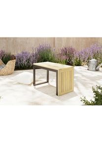 Ambia Garden Loungetisch, Akaziefarben, Holz, Metall, Akazie, massiv, rechteckig, Drehteller, 35x71x41 cm, Gartenm&ouml;bel, Loungem&ouml;bel, Lounge-Serien