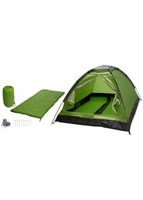 Zelt, Gr&uuml;n, Metall, Kunststoff, Textil, 145x100x205 cm, Freizeit & Co, Camping, Zelte