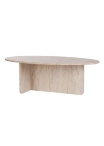 Mid.you Couchtisch, Creme, Holzwerkstoff, Holzoptik, Freiform, 40x65x120 cm, Wohnzimmer, Wohnzimmertische, Couchtische