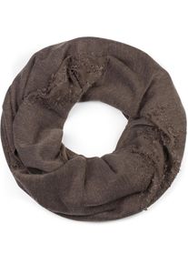 Loop styleBREAKER "Loop Schal Destroyed Look", Damen, braun, Obermaterial: 50% Viskose CV. 50% Polyester PES., Modisch, Modet&uuml;cher Loop