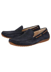 Slipper Sioux "Callimo", Herren, Gr. 48 (UK 12 1/2), blau (dunkelblau), Obermaterial: 50% Kalbsveloursleder CAVL. 50% Kalbsnappaleder CANA. 100% Gummi rubber., Schuhe Slipper