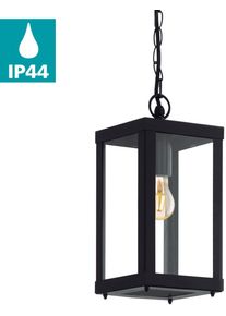 H&auml;ngeleuchte Eglo "ALAMONTE 1 Pendellampe, Stahl und Glas, IP44, E27, Au&szlig;enlampe, Lampe", schwarz, B:15cm H:128,5cm L:15cm, Leuchten, H&auml;ngeleuchte, H&auml;ngeleuchte, L15 x B15 x H113 cm, schwarz, 1X60W exkl.