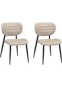 Esszimmerstuhl OMG DESIGN "Rikki", beige (sand, schwarz, sand), B:52cm H:84cm T:62cm, St&uuml;hle, Esszimmerstuhl, bequemer Polsterstuhl in modernen Farben