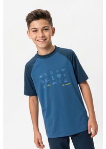 Funktionsshirt Vaude "Solaro", Kinder, Gr. 122/128, blau (ultramarine), Obermaterial: 91% Polyester, 9% Elasthan, Shirts Funktionsshirt, f&uuml;r Kinder, elastisches Material, schnelltrocknend, hoher UV-Schutz
