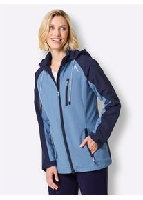Funktionsjacke Catamaran, Damen, Gr. 52, mittelblau, marine, 100% Polyamid, Netzware:100% Polyester, &Auml;rmelfutter:100% Polyester, gemustert, mehrfarbig, Jacken Funktionsjacke