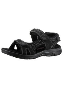 Sandale Dockers by Gerli, Herren, Gr. 47, schwarz, Nubukleder, Schuhe Sandale, Sommerschuh, Klettschuh, Outdoorschuh, in Trekking-Optik