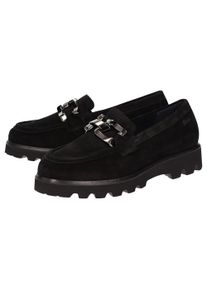 Slipper Sioux "Meredira-751-H", Damen, Gr. 40 (UK 6 1/2), schwarz, Obermaterial: 100% Kalbsveloursleder CAVL. 100% Gummi rubber., Schuhe Slipper