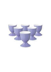 Eierbecher Seltmann Weiden "Eierbecher Liberty Pure Colors &oslash; 4,9 cm 6er Set", lila (grape lila), B:4,9cm H:6,4cm &Oslash;:4,9cm, Porzellan, Eierbecher, Eierbecher, Sp&uuml;lmaschinenfest, Mikrowellensicher, Ofenfest