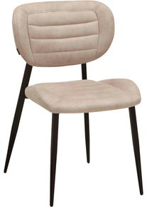 Esszimmerstuhl OMG DESIGN "Rikki", beige (sand, schwarz, sand), B:52cm H:84cm T:62cm, St&uuml;hle, Esszimmerstuhl, bequemer Polsterstuhl in modernen Farben