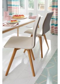 Esszimmerstuhl Home Affaire "Dalea", bunt (schlamm, beige, eichefarben), B:45cm H:91cm T:55cm, Kunstleder;weicher Webstoff mit feiner Struktur aus 100% Polyester, St&uuml;hle, Esszimmerstuhl, im 2er, 4er oder 6er-Set, K&uuml;chenstuhl