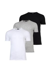 T-Shirt Dsquared2 "T-Shirt TRI-PACK T-SHIRT 3er Pack", Herren, Gr. M, bunt (schwarz, wei&szlig;, grau), Obermaterial: 94% Baumwolle CO. 6% Elasthan EL., Shirts T-Shirt