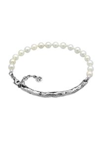 Armkette HAZE & GLORY "Armband Perlenarmband Armreif Elegant 925 Silber" Gr. 210, silber, Armb&auml;nder, Herren, Silber 925 (Sterlingsilber), Armkette