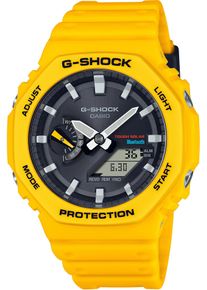 Smartwatch Casio G-SHOCK "GA-B2100", gelb (gelb, schwarz, gelb), Smartwatches, Herren, Smartwatch, Solaruhr, Armanduhr, Herrenuhr, Bluetooth, bis 20 bar wasserdicht