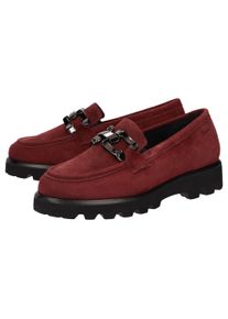 Slipper Sioux "Meredira-751-H", Damen, Gr. 37 (UK 4), rot (dunkelrot), Obermaterial: 100% Kalbsveloursleder CAVL. 100% Gummi rubber., Schuhe Slipper
