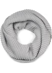 Loop styleBREAKER "Strick Loop Wellenmuster", Damen, grau (hellgrau), Obermaterial: 100% Polyacryl PAN., Modisch, Modet&uuml;cher Loop