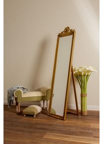 Dekospiegel Home Affaire "King, Ganzk&ouml;rperspiegel Barock Antikstil", goldfarben, B:45cm H:180cm T:6cm, Glas, Spiegel, Dekospiegel, Standspiegel mit aufwendigen Verzierungen, HxB: 180x45 cm