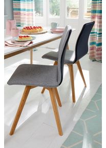 Esszimmerstuhl Home Affaire "Dalea", schwarz (schwarz, grau, eichefarben), B:45cm H:91cm T:55cm, Kunstleder;weicher Webstoff mit feiner Struktur aus 100% Polyester, St&uuml;hle, Esszimmerstuhl, im 2er, 4er oder 6er-Set, K&uuml;chenstuhl