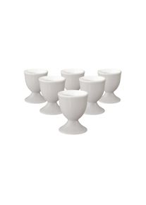 Eierbecher Seltmann Weiden "Eierbecher Liberty Pure Colors &oslash; 4,9 cm 6er Set", grau (new grau), B:4,9cm H:6,4cm &Oslash;:4,9cm, Porzellan, Eierbecher, Eierbecher, Sp&uuml;lmaschinenfest, Mikrowellensicher, Ofenfest