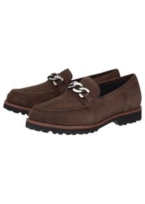 Slipper Sioux "Meredith-734-H", Damen, Gr. 44.5 (UK 10), braun (dunkelbraun), Obermaterial: 100% Lammveloursleder LAVL. 100% Gummi rubber., Schuhe Slipper