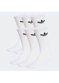 Sportsocken adidas originals "TR CREW S 6P", Herren, Gr. S (37/39), wei&szlig;, Obermaterial: 65% Baumwolle, 31% Polyester, 3% Elasthan, 1% sonstige Fasern, Socken Sportsocken, f&uuml;r Laufen, 6er-Pack, mit Trefoil Logo, wadenlang, Topseller