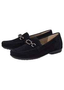 Slipper Sioux "Cortizia-737-H-SC", Damen, Gr. 37.5 (UK 4 1/2), blau (dunkelblau), Obermaterial: 100% Ziegenveloursleder GOVL. 100% Gummi rubber., Schuhe Slipper