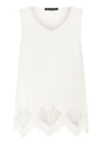 Blusentop Betty Barclay "Blusentop mit Stickerei", Damen, Gr. 46, wei&szlig; (rohwei&szlig;), Obermaterial: 70% Baumwolle CO. 30% Polyester PES., Blusen Blusentop