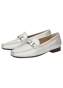 Slipper Sioux "Cambria", Damen, Gr. 43UK9, silber, Obermaterial: 100% Ziegenleder goatskin. 100% Gummi rubber., Schuhe Slipper