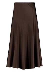 Satinrock Zero "Satinrock mit ausgestelltem Rock", Damen, Gr. 44, braun (chocolate plum), Einsatz: 100% Polyester PES., R&ouml;cke Satinrock