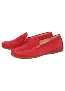 Slipper Sioux "Carmona-700", Damen, Gr. 35 (UK 3), rot, Obermaterial: 100% Kalbsveloursleder CAVL. 100% Gummi rubber., Schuhe Slipper