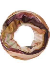 Loop styleBREAKER "Bunter Loop Aquarell Farbverlauf Streifen", Damen, gelb (curry, braun), Obermaterial: 100% Viskose CV., Modisch, Modet&uuml;cher Loop