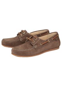 Schn&uuml;rschuh Sioux "Simadesa-701", Damen, Gr. 35 (UK 3), braun, Obermaterial: 100% Kalbsveloursleder CAVL. 100% Gummi rubber., Schuhe Schn&uuml;rschuh