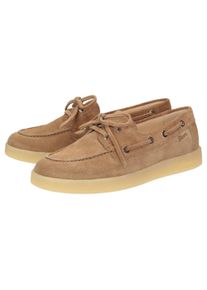 Schn&uuml;rschuh Sioux "Melosana-700", Damen, Gr. 41 (UK 7), braun (hellbraun), Obermaterial: 100% Kalbsveloursleder CAVL. 100% Gummi rubber., Schuhe Schn&uuml;rschuh