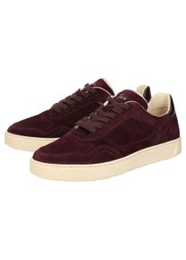Sneaker Sioux "Maites sneaker 004", Damen, Gr. 40 (UK 6 1/2), rot (dunkelrot), Obermaterial: 100% Kalbsveloursleder CAVL. 100% Gummi rubber., Schuhe Sneaker