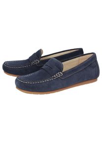 Slipper Sioux "Simadesa-700", Damen, Gr. 42.5 (UK 8 1/2), blau (dunkelblau), Obermaterial: 100% Kalbsveloursleder CAVL. 100% Gummi rubber., Schuhe Slipper
