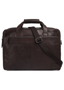 Aktentasche Bodenschatz, Gr. B/H/T: 39cm x 29cm x 10cm onesize, braun, Leder, leicht gl&auml;nzend, unifarben, Taschen Aktentasche, echt Leder