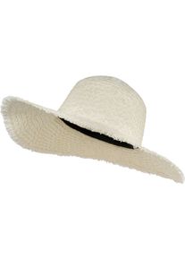Sonnenhut styleBREAKER "Papierstroh Sonnenhut Geflochten", Damen, wei&szlig; (creme), Obermaterial: 100% Papierstroh PAS., Modisch, H&uuml;te Sonnenhut