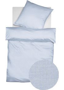 Bettw&auml;sche Fleuresse "Porto", blau (denim), B/L: 200cm x 200cm, 1 Stk., 2 Stk., Buntgewebe, B/L: 80cm x 80cm & 80cm x 80cm, 3 Stk., Buntgewebe, Obermaterial: 100% Baumwolle, Bettw&auml;sche, Bettw&auml;sche, 100% Baumwolle, in Gr. 135x200, 155x220, 200x200cm, Rei&szlig;verschluss