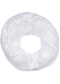 Loop styleBREAKER "Seidiger Einfarbiger Loop Glitzer", Damen, wei&szlig;, Obermaterial: 100% Viskose CV., Modisch, Modet&uuml;cher Loop