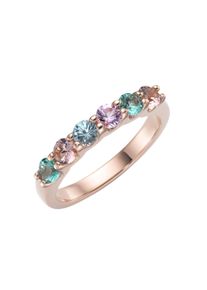 Silberring "Ring mit synth. Rubin, Saphir und Kristallsteinen, Silber 925" Gr. 60, bunt (mehrfarbig), Giorgio Martello MILANO, Fingerringe, Damen, 60, Silber 925 (Sterlingsilber), Silberring