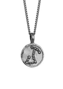 Kette mit Anh&auml;nger HAZE & GLORY "Halskette Sternzeichen Sternbild Skorpion - Scorpio 925 Silber" Gr. 60, grau, Halsketten, Herren, Silber 925 (Sterlingsilber), Kette mit Anh&auml;nger
