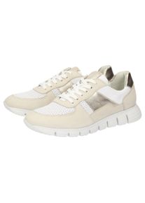 Sneaker Sioux "Mokrunner-D-018", Damen, Gr. 42UK8, beige, Obermaterial: 40% Kalbsnubukleder CANU. 30% Lammnappaleder LANA. 30% Ziegenleder goatskin. 100% Gummi rubber., Schuhe Sneaker