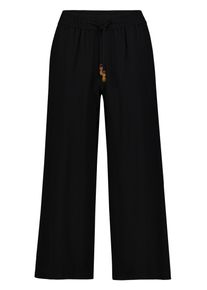 Stoffhose Zero "Hose mit Bindeg&uuml;rtel", Damen, Gr. 40, EURO, schwarz (schwarz beauty), Obermaterial: 84% Viskose CV. 16% Polyamid PA., Hosen Stoffhose