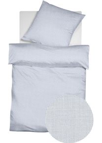 Bettw&auml;sche Fleuresse "Porto", grau (steingrau), B/L: 200cm x 220cm, 1 Stk., 2 Stk., Buntgewebe, B/L: 80cm x 80cm & 80cm x 80cm, 3 Stk., Buntgewebe, Obermaterial: 100% Baumwolle, Bettw&auml;sche, Bettw&auml;sche, 100% Baumwolle, in Gr. 135x200, 155x220, 200x200cm, Rei&szlig;verschluss